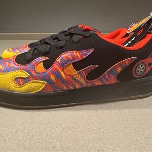 NWT Hot Wheels x Airwalk Flame Accent Sneakers - Black, Red, Yellow 6